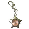 Pink Star Shape Key Chain Quartz Watch